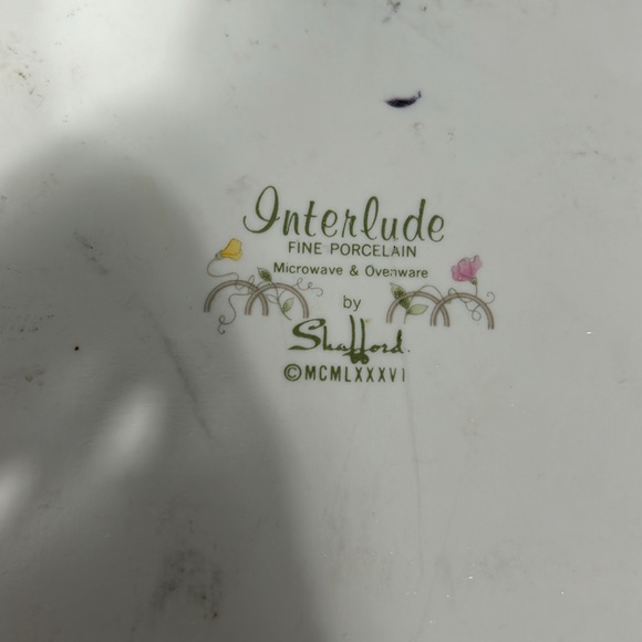 Stafford 1986 Porcelain Meadow Flowers Pie Plate Quiche Dish Ovenware Porcelain - Picture 5 of 11